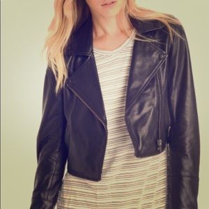 Michael Stars Leather Moto Jacket